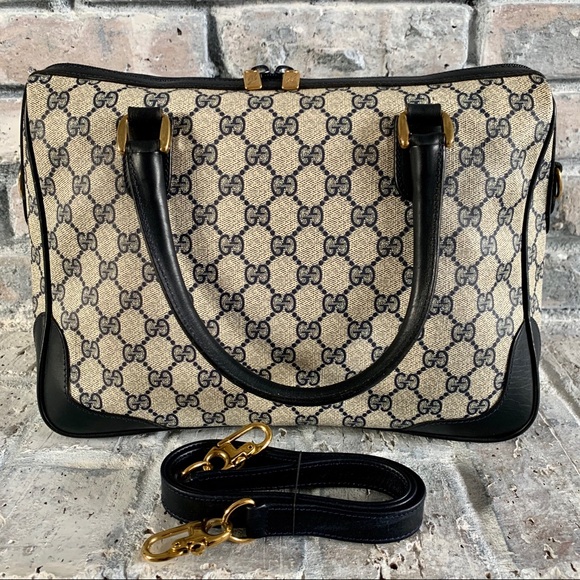 ✖️sold✖️Vintage Gucci Monogram Satchel Bag - Picture 2 of 8